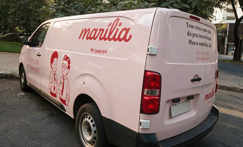 Van de entrega da Marília